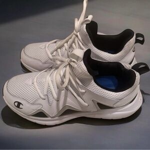 Women’s Champion White Mesh Runners with Black Accents